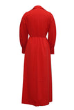 Loorain - Street Elegant Solid Asymmetrical Solid Color Turndown Collar Asymmetrical Dresses