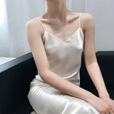 White Satin Party Dress Sexy Sleeveless Women Casual Holiday Solid Elegant Chic Dress Club Outfit Summer Long Dresses