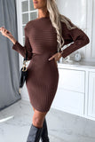 Loorain - Striped Long Sleeved Top and Strappy Mini Dress Set