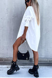 Loorain - Never Easy Black/White Pocketed Shirt Dress