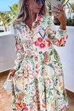 Loorain - Hearing Music Floral Shirt Midi Dress
