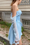 Loorain - Printed Corset A-line Dress